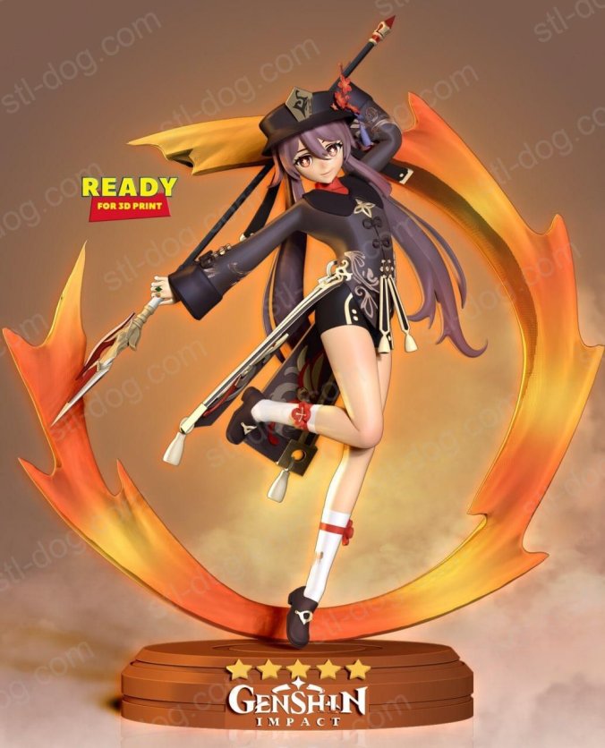 原神 胡桃  Genshin Impact  (Hu Tao) 3D打印图纸